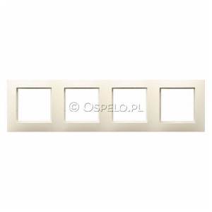 R-4U/27 Ramka poczwórna Ecru Ospel Aria - Widok z przodu