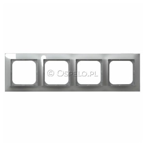 R-4Y/18 Ramka poczwórna Srebro Ospel Impresja - Widok z przodu