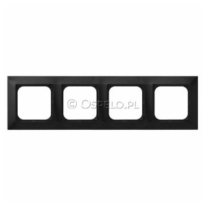 R-4Y/33 Ramka poczwórna Czarny Metalik Ospel Impresja - Widok z przodu