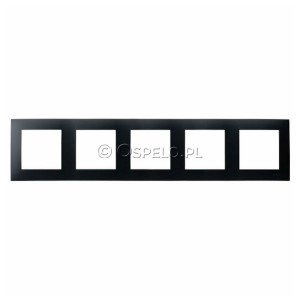 R-5Z/33 Ramka pięciorkotna Czarny Metalik Ospel Szafir - Widok z przodu