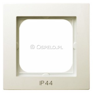 RH-1G/27 Ramka pojedyncza do łączników IP44 Ecru Ospel As - Widok z przodu