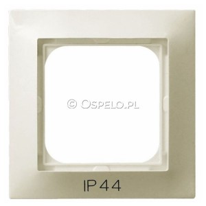 RH-1Y/27 Ramka pojedyncza do łączników IP44 Ecru Ospel Impresja - Widok z przodu