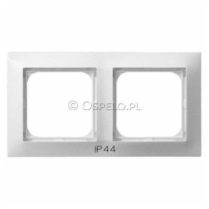 RH-2Y/00 Ramka podwójna do łączników IP44 Biały Ospel Impresja - Widok z przodu
