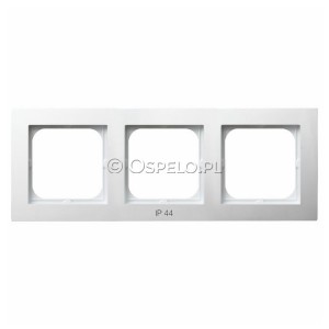 RH-3G/00 Ramka potrójna do łączników IP44 Biały Ospel As - Widok z przodu