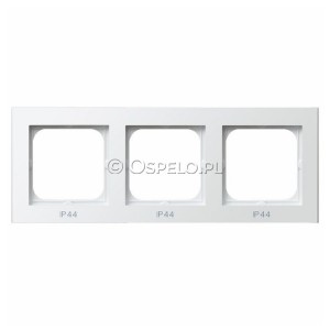 RH-3R/00 Ramka potrójna do łączników IP44 Biały Ospel Sonata - Widok z przodu