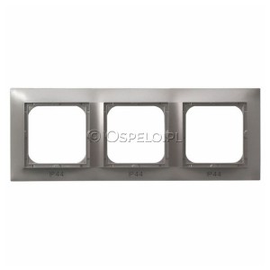 RH-3Y/23 Ramka potrójna do łączników IP44 Tytan Ospel Impresja - Widok z przodu