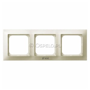 RH-3Y/27 Ramka potrójna do łączników IP44 Ecru Ospel Impresja - Widok z przodu