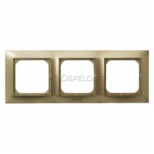 RH-3Y/28 Ramka potrójna do łączników IP44 Złoty Metalik Ospel Impresja - Widok z przodu