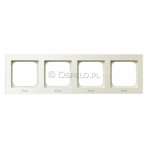 RH-4R/27 Ramka poczwórna do łączników IP44 Ecru Ospel Sonata - Widok z przodu