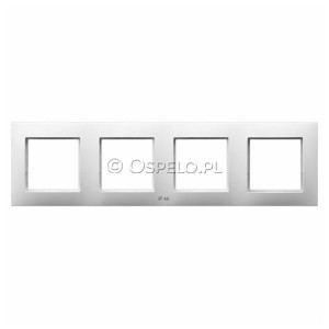 RH-4U/00 Ramka poczwórna do łączników IP44 Biały Ospel Aria - Widok z przodu