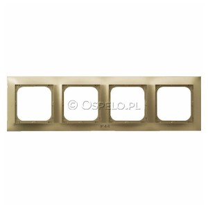 RH-4Y/28 Ramka poczwórna do łączników IP44 Złoty Metalik Ospel Impresja - Widok z przodu
