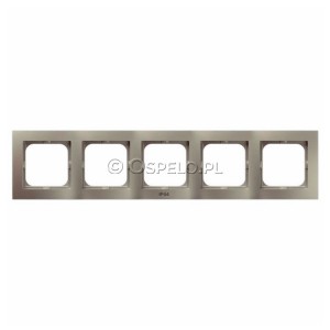 RH-5G/45 Ramka pięciokrotna do łączników IP44 Satyna Light Ospel As - Widok z przodu