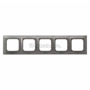 RH-5Y/23 Ramka pięciokrotna do łączników IP44 Tytan Ospel Impresja - Widok z przodu