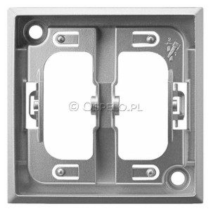 RO-1U/18 Pierścień ozdobny wewnętrzny do łączników 1 i 2-klawiszowych Srebro Ospel Aria - Widok z przodu