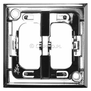 RO-1U/67 Pierścień ozdobny wewnętrzny do łączników 1 i 2-klawiszowych Srebro Błysk Ospel Aria - Widok z przodu