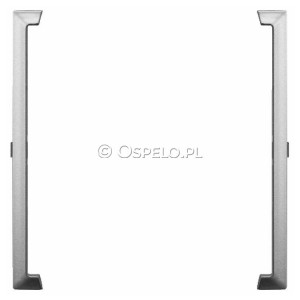 RO-3U/18 Pierścień ozdobny wewnętrzny do gniazd podwójnych kompletnych typu Monoblok Srebro Ospel Aria - Widok z przodu