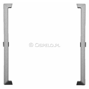 RO-3U/70 Pierścień ozdobny wewnętrzny do gniazd podwójnych kompletnych typu Monoblok Szary Mat. Ospel Aria - Widok z przodu