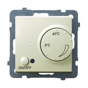 Ospel As RTP-1GN/m/27 - Regulator temperatury z czujnikiem wewnętrznym, pokojowy - Ecru - Podgląd zdjęcia producenta