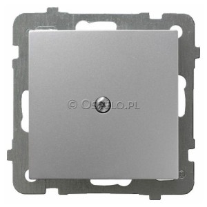 Z-1G/m/18 Zaślepka z mostkiem mocoującym na łapki oraz wkręty Srebro Ospel As - Widok z przodu