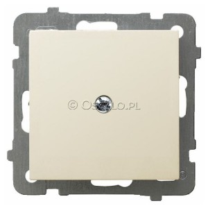 Z-1G/m/27 Zaślepka z mostkiem mocoującym na łapki oraz wkręty Ecru Ospel As - Widok z przodu