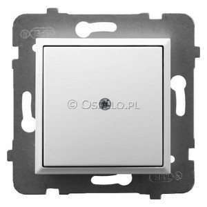 Z-1U/m/00 Zaślepka z mostkiem mocoującym na łapki oraz wkręty Biały Ospel Aria - Widok z przodu