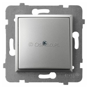 Z-1U/m/18 Zaślepka z mostkiem mocoującym na łapki oraz wkręty Srebro Ospel Aria - Widok z przodu