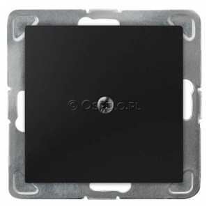 Z-1Y/m/33 Zaślepka z mostkiem mocoującym na łapki oraz wkręty Czarny Metalik Ospel Impresja - Widok z przodu